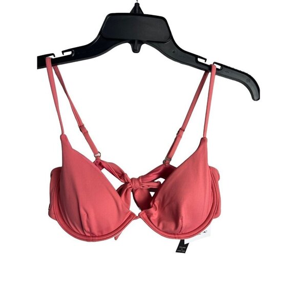 O’Neill Saltwater Solids Seville Underwire Bikini top Medium D Cup Pink NWT - Picture 4 of 6